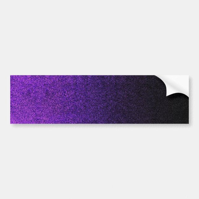 Falln Purple & Black Glitter Gradient Bumper Sticker (Front)