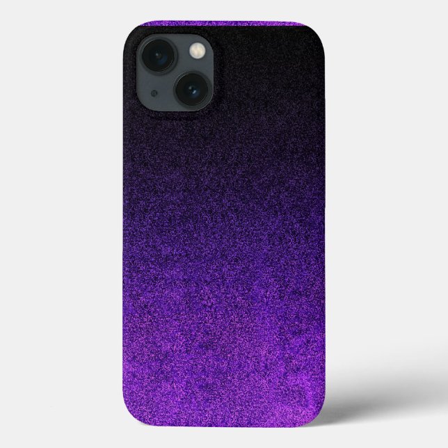 Falln Purple & Black Glitter Gradient Case-Mate iPhone Case (Back)
