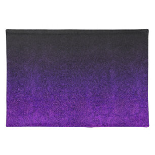 Falln Purple & Black Glitter Gradient Cloth Placemat