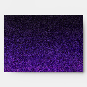 Falln Purple & Black Glitter Gradient Envelope