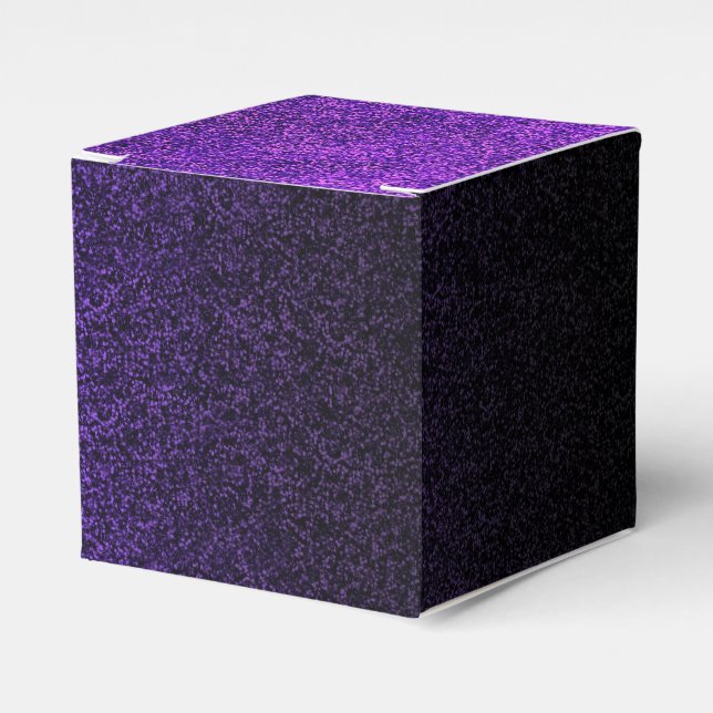 Falln Purple & Black Glitter Gradient Favor Boxes (Front Side)