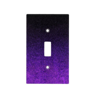 Falln Purple & Black Glitter Gradient Light Switch Cover