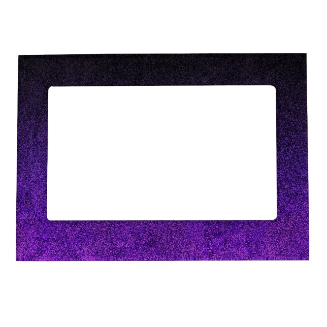 Falln Purple & Black Glitter Gradient Magnetic Picture Frame (Front)