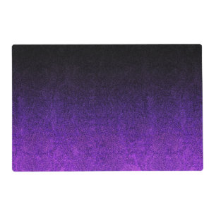 Falln Purple & Black Glitter Gradient Placemat