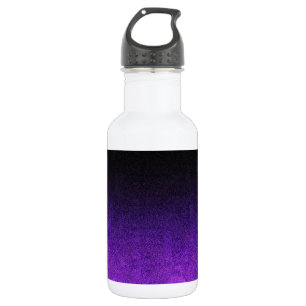 Falln Purple & Black Glitter Gradient Stainless Steel Water Bottle