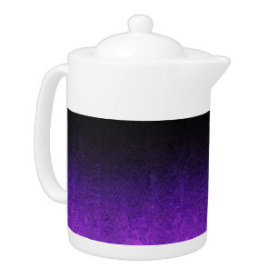 Falln Purple & Black Glitter Gradient Teapot