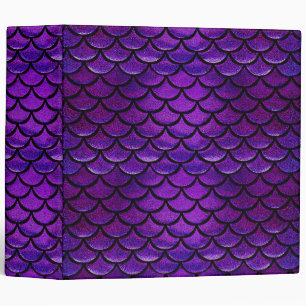 Falln Purple & Blue Mermaid Scales 3 Ring Binder