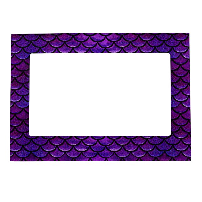 Falln Purple & Blue Mermaid Scales Magnetic Picture Frame (Front)