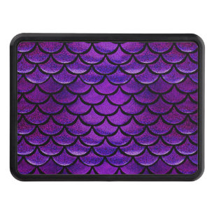 Falln Purple & Blue Mermaid Scales Tow Hitch Cover