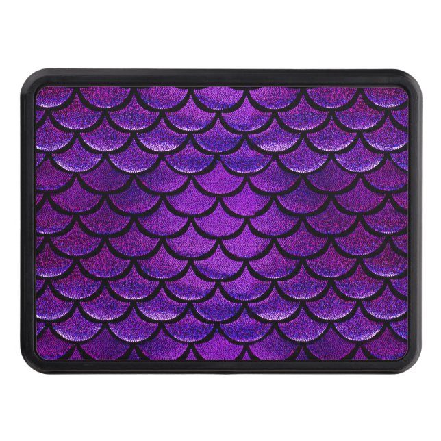 Falln Purple & Blue Mermaid Scales Tow Hitch Cover (Front)