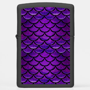 Falln Purple & Blue Mermaid Scales Zippo Lighter