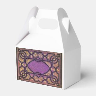 Falln Purple & Gold Vines Book Cover Favor Boxes