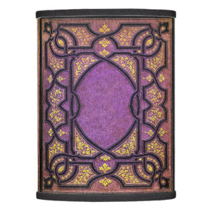 Falln Purple & Gold Vines Book Cover Lamp Shade