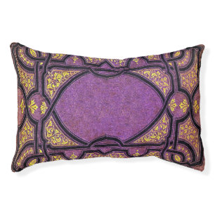 Falln Purple & Gold Vines Book Cover Pet Bed