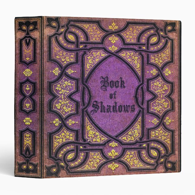 Falln Purple Vines Book of Shadows 3 Ring Binder (Front/Spine)
