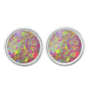 Falln Rainbow Brazilian Opal Cufflinks