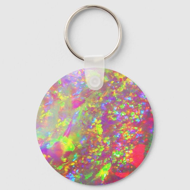 Falln Rainbow Brazilian Opal Keychain (Front)