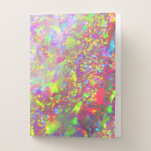 Falln Rainbow Brazilian Opal Pocket Folder