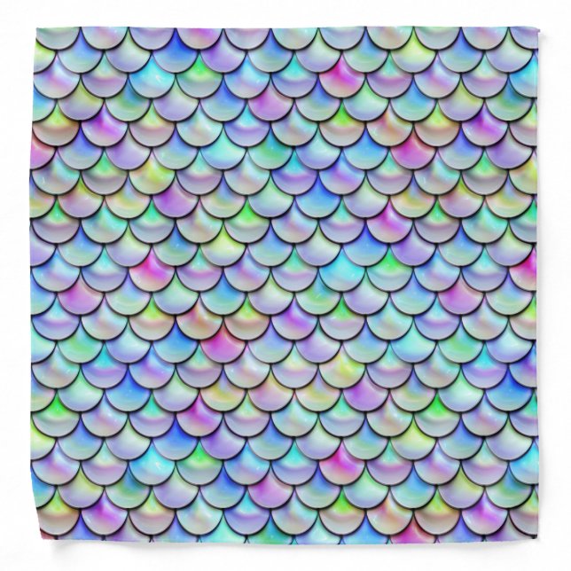Falln Rainbow Bubble Mermaid Scales Bandana (Front)