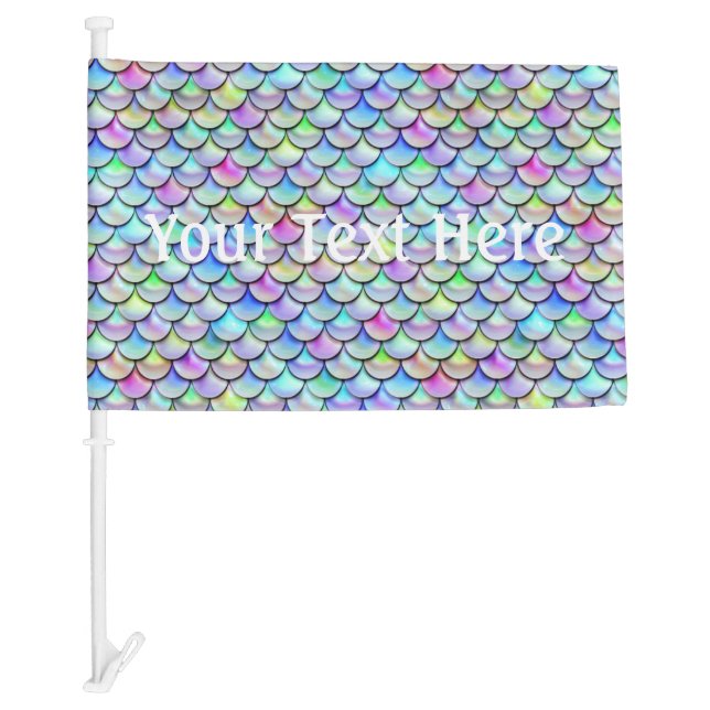 Falln Rainbow Bubble Mermaid Scales Car Flag (Front)