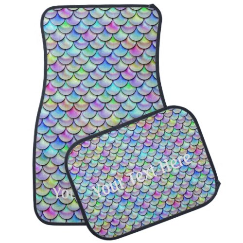 Falln Rainbow Bubble Mermaid Scales Car Mat