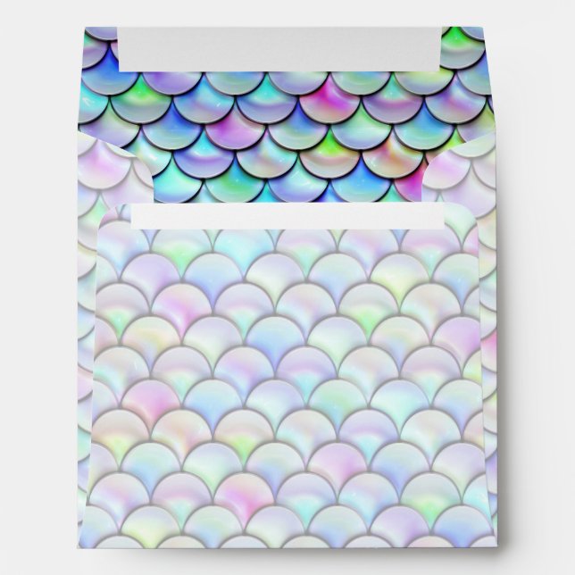Falln Rainbow Bubble Mermaid Scales Envelope (Back (Bottom))