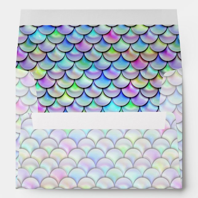 Falln Rainbow Bubble Mermaid Scales Envelope (Back (Bottom))