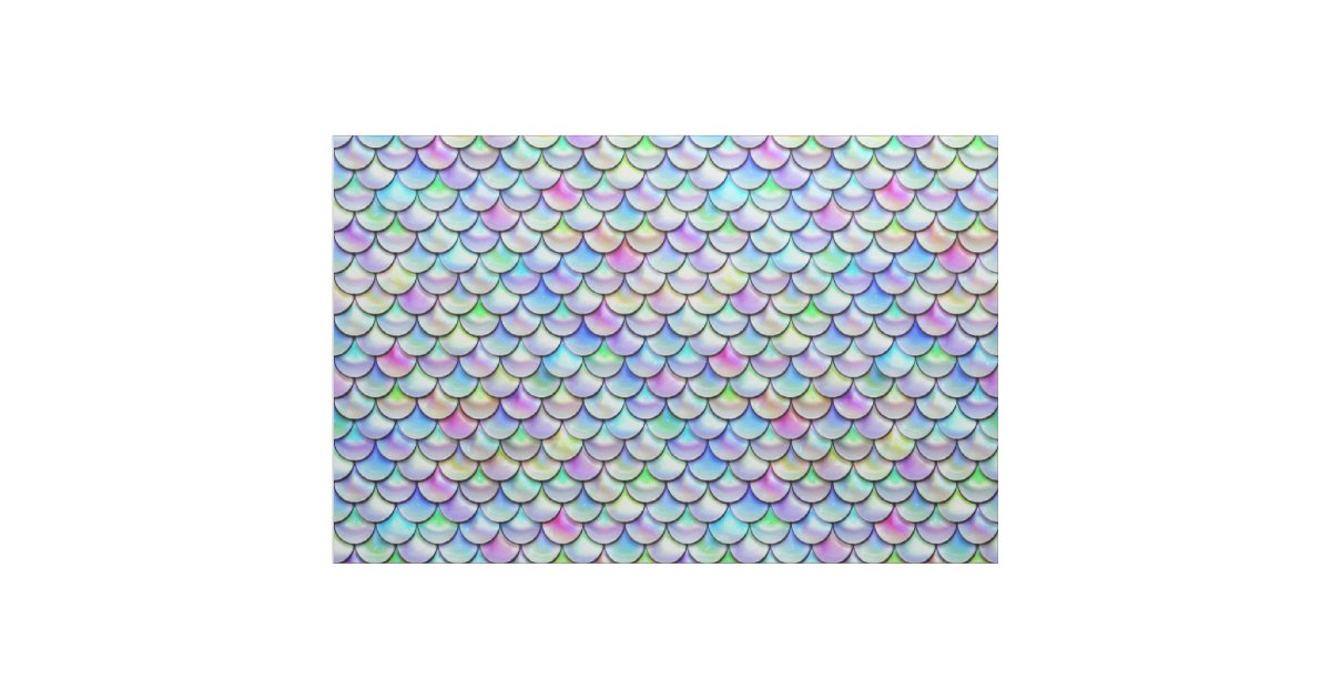 Falln Rainbow Bubble Mermaid Scales Fabric | Zazzle