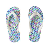 Falln Rainbow Bubble Mermaid Scales Kid's Flip Flops Falln Rainbow Bubble Mermaid Scales Kid's Flip Flops