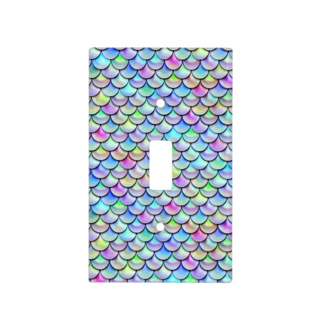 Falln Rainbow Bubble Mermaid Scales Light Switch Cover (Front)
