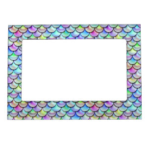Falln Rainbow Bubble Mermaid Scales Magnetic Photo Frame