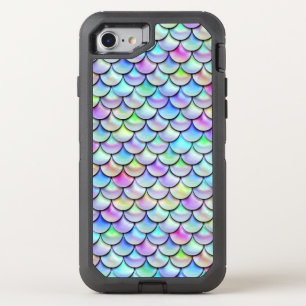 Falln Rainbow Bubble Mermaid Scales OtterBox Defender iPhone SE/8/7 Case