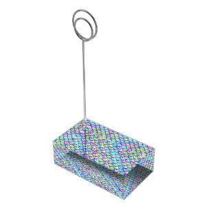 Falln Rainbow Bubble Mermaid Scales Place Card Holder