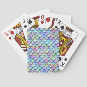 Falln Rainbow Bubble Mermaid Scales Poker Cards