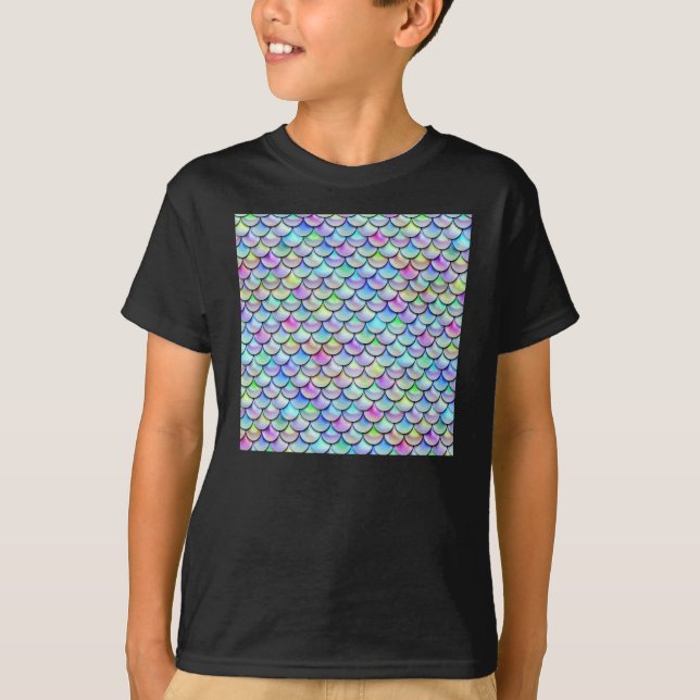 Falln Rainbow Bubble Mermaid Scales T-Shirt (Front)