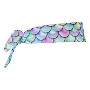 Falln Rainbow Bubble Mermaid Scales Tie Headband