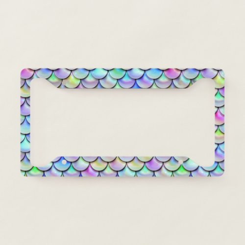 Falln Rainbow Bubble Scales License Plate Frame