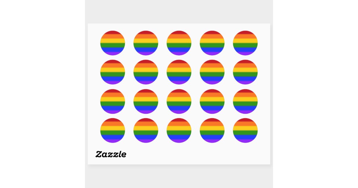 Falln Rainbow Gay Pride Flag Classic Round Sticker | Zazzle