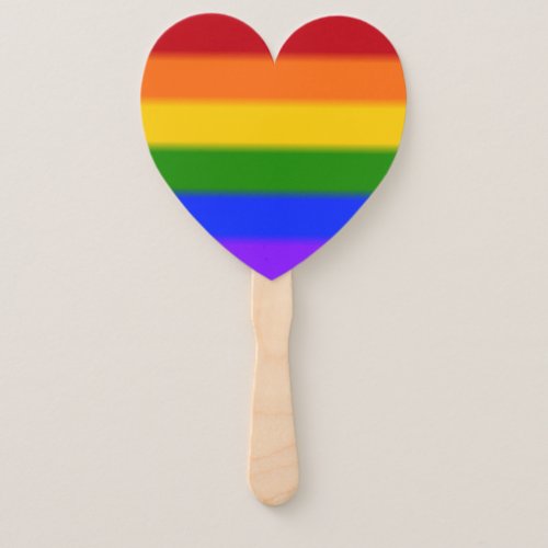 Falln Rainbow Gay Pride Flag Hand Fan