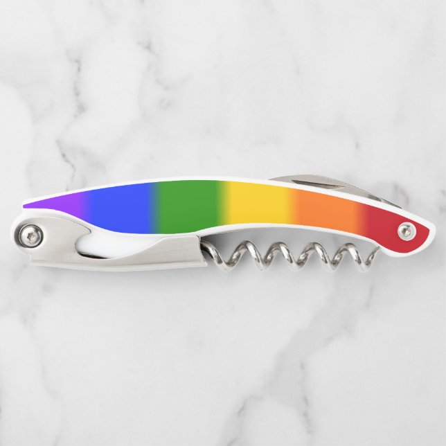 Falln Rainbow Gay Pride Flag Waiter's Corkscrew (Front)