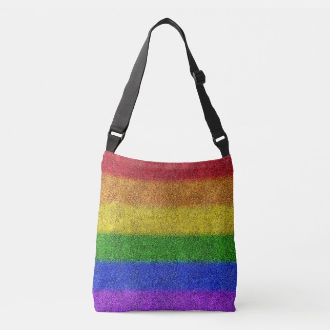 Falln Rainbow Glitter Gradient Crossbody Bag (Front)