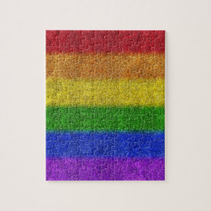Falln Rainbow Glitter Gradient Jigsaw Puzzle