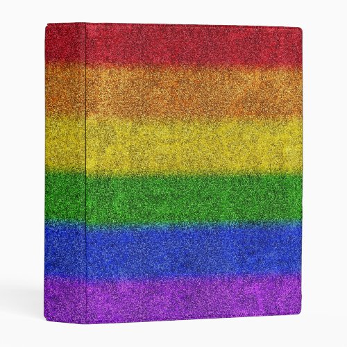 Falln Rainbow Glitter Gradient Mini Binder