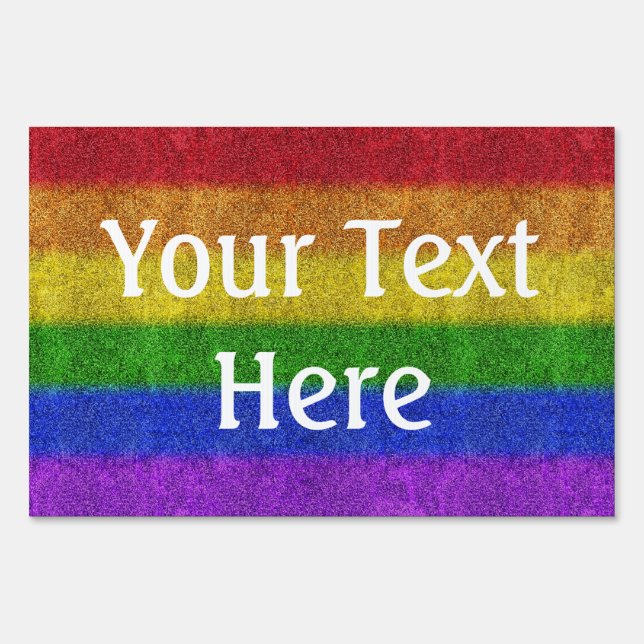 Falln Rainbow Glitter Gradient Sign (Front)