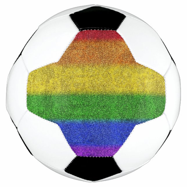 Falln Rainbow Glitter Gradient Soccer Ball (Front)