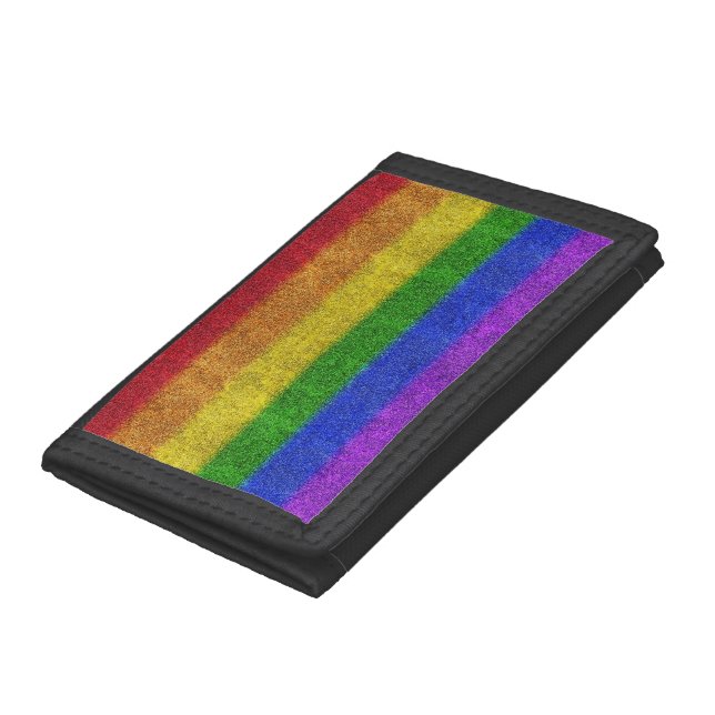 Falln Rainbow Glitter Gradient Tri-fold Wallet (Bottom)
