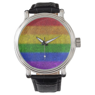 Falln Rainbow Glitter Gradient Watch