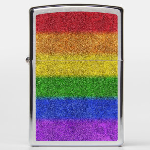 Falln Rainbow Glitter Gradient Zippo Lighter