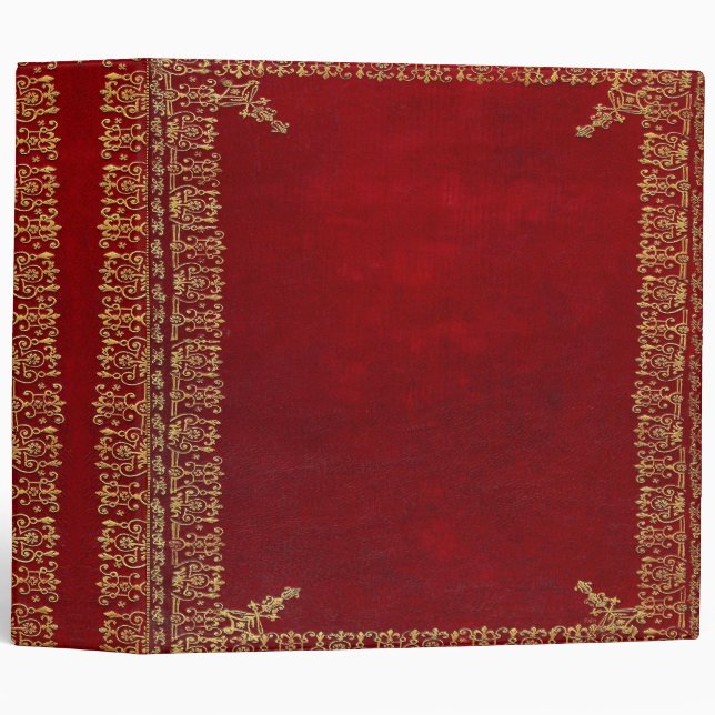 Falln Red And Gilded Gold Book 3 Ring Binder (Front/Spine)
