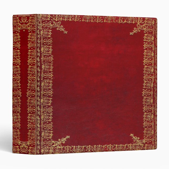 Falln Red And Gilded Gold Book 3 Ring Binder (Front/Spine)